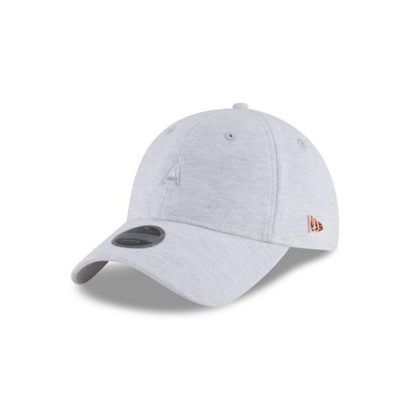 MLB Los Angeles Angels Womens Micro Stitch 9Twenty Adjustable (KKQ2072) - Grey New Era Caps